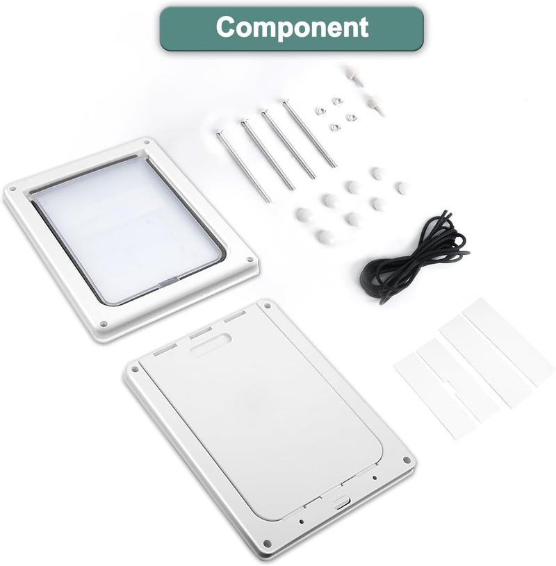 Lessmon Small Doggie Door with Magnetic Locking Panel for Home Security - Durable & Weatherproof 13.5x11.1 for Small to Medium Dogs, Cats, Pets. Easy to Install - Image 5